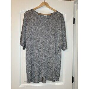 Chicos Women’s‎ Sz 3 Taupe Black Multi Silver Sequin Poly Rayon Sweater